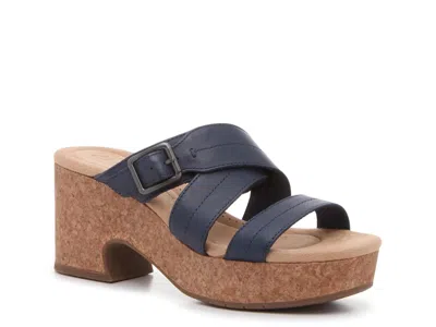 Clarks Nerisa Holly Platform Sandal In Blue