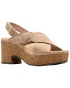 Clarks Nerisa Pace Leather Sandal In Neutral