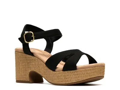 Clarks Nerisa Twist Platform Sandal In Black