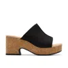 Clarks Nerisa Vine In Black Nubuck In Animal Print