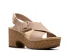 Clarks Nerisa Pace Leather Sandal In Neutral