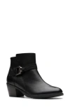 Clarks ® Neva Buckle Bootie In Black