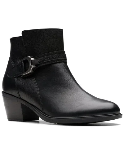 CLARKS CLARKS NEVA BUCKLE LEATHER BOOTIE