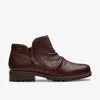 Clarks Nissini Top Wp Leather Bootie In Brown