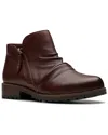 Clarks Nissini Top Wp Leather Bootie In Brown