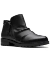 Clarks Nissini Top Wp Leather Bootie In Black