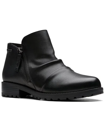 Clarks Nissini Top Wp Leather Bootie In Black