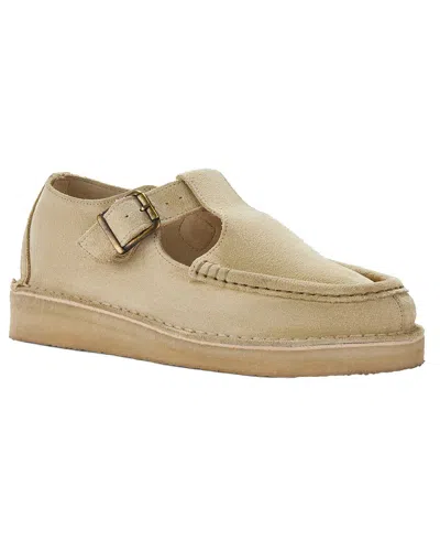 Clarks Nomad T Bar Suede Shoe In Neutral