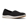 Clarks Of England Clarks Breeze Stretch Womens Round Closed Toe Slip-on Shoe In Black