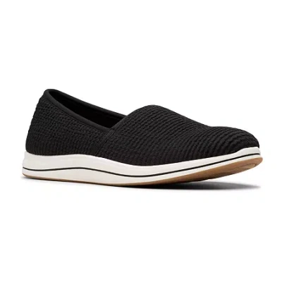 Clarks Of England Clarks Breeze Stretch Womens Round Closed Toe Slip-on Shoe In Black
