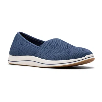 Clarks Of England Clarks Breeze Stretch Womens Round Closed Toe Slip-on Shoe In Blue