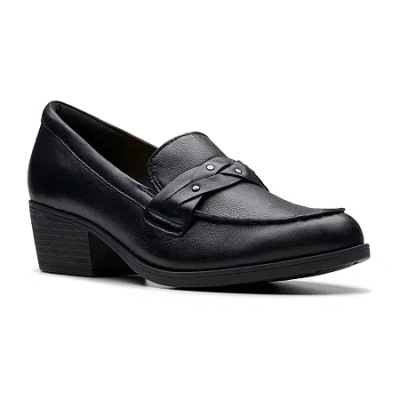Clarks Of England Clarks Charlten Echo Womens Moc Closed Toe Loafers In Black