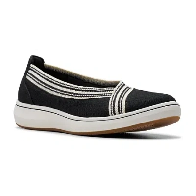 Clarks Of England Clarks Cloudsteppers Breezesky Air Womens Round Slip-on Shoe In Black