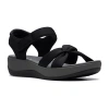 Clarks Of England Clarks Cloudsteppers Womens Arla Daisy Wedge Sandals In Black