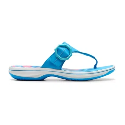 Clarks Of England Clarks Cloudsteppers Womens Breeze Cove Flip-flops In Blue
