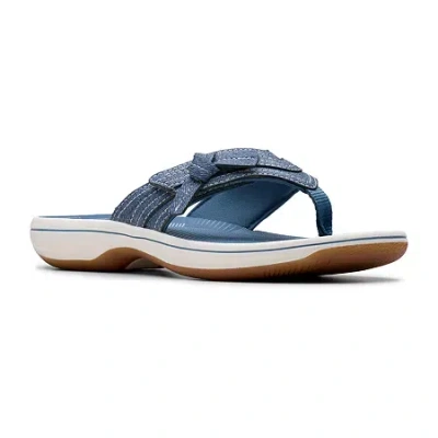 Clarks Of England Clarks Cloudsteppers Womens Breeze Dhalia Flip-flops In Blue