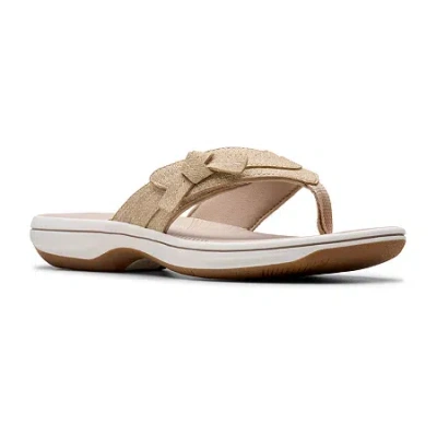Clarks Of England Clarks Cloudsteppers Womens Breeze Dhalia Flip-flops In Neutral