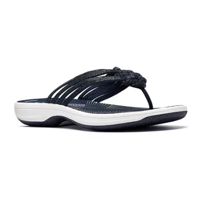 Clarks Of England Clarks Cloudsteppers Womens Breeze Gem Flip-flops In Blue