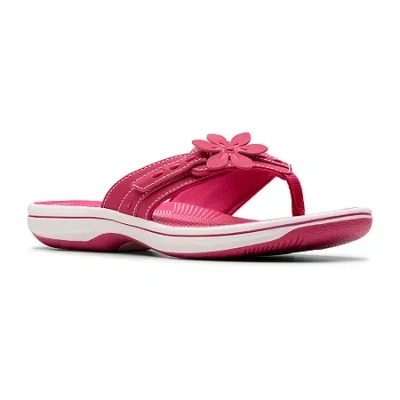 Clarks Of England Clarks Cloudsteppers Womens Breeze Opal Flip-flops In Pink