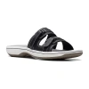 Clarks Of England Clarks Cloudsteppers Womens Breeze Piper Slide Sandals In Black