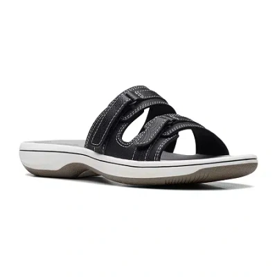 Clarks Of England Clarks Cloudsteppers Womens Breeze Piper Slide Sandals In Black