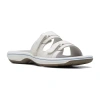 Clarks Of England Clarks Cloudsteppers Womens Breeze Piper Slide Sandals In White