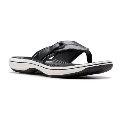 Clarks Of England Clarks Cloudsteppers Womens Breeze Reyna Flip-flops In Black