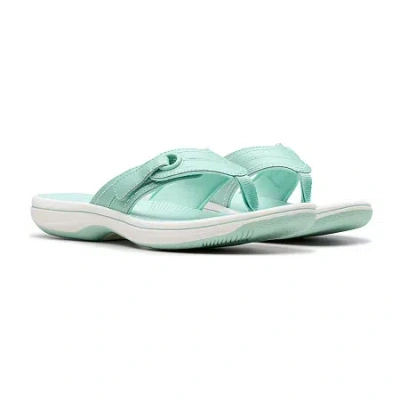Clarks Of England Clarks Cloudsteppers Womens Breeze Reyna Flip-flops In Blue