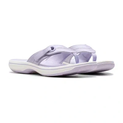 Clarks Of England Clarks Cloudsteppers Womens Breeze Reyna Flip-flops In Purple