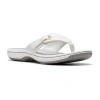 Clarks Of England Clarks Cloudsteppers Womens Breeze Reyna Flip-flops In White