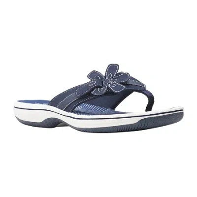 Clarks Of England Clarks Cloudsteppers Womens Brinkley Flora Flip-flops In Blue