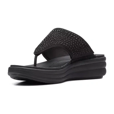 Clarks Of England Clarks Cloudsteppers Womens Drift Jaunt Wedge Sandals In Multi