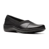 Clarks Of England Clarks Cora Charm Womens Round Closed Toe Slip-on Shoe In Black
