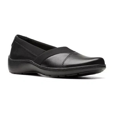Clarks Of England Clarks Cora Charm Womens Round Closed Toe Slip-on Shoe In Black
