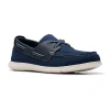Clarks Of England Clarks Flexway Tie Mens Boat Shoes In Blue
