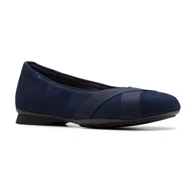 Clarks Of England Clarks Jazmynn Womens Round Closed Toe Ballet Flats In Blue