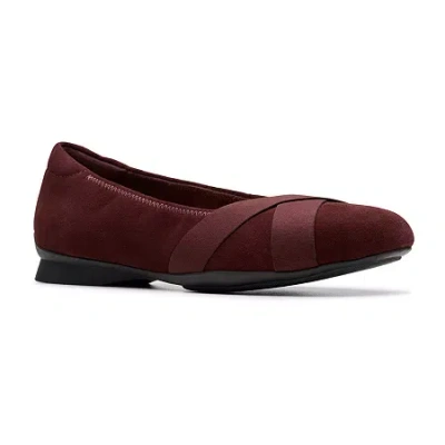 Clarks Of England Clarks Jazmynn Womens Round Closed Toe Ballet Flats In Red