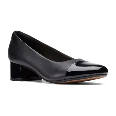 Clarks Of England Clarks Marilyn Sara Womens Cap Closed Toe Flat Heel Pumps In Black