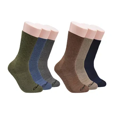 Clarks Of England Clarks Mens 6 Pair Crew Socks In Multi