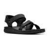 Clarks Of England Clarks Mens Wesley Shore Adjustable Strap Flat Sandals In Black