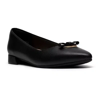 Clarks Of England Clarks Natalyn Womens Pointed Closed Toe-wide Width Ballet Flats In Black