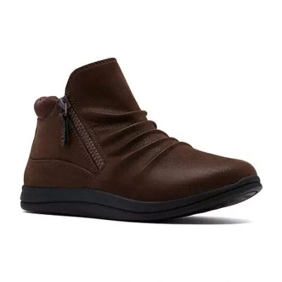 Clarks Of England Clarks Womens Breeze Path Flat Heel Booties In Brown