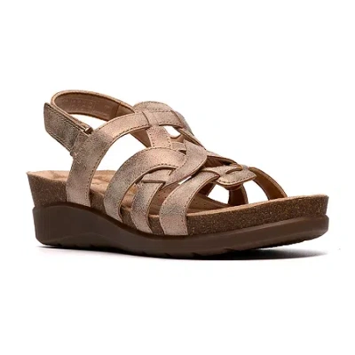 Clarks Of England Clarks Womens Calenne Gracie Wedge Sandals In Brown
