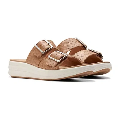 Clarks Of England Clarks Womens Drift Buckle Slide Sandals In Brown