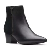 Clarks Of England Clarks Womens Ellanie Vibe Block Heel Dress Boots In Black