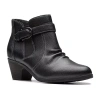 Clarks Of England Clarks Womens Emily Opal Stacked Heel Dress Boots In Black