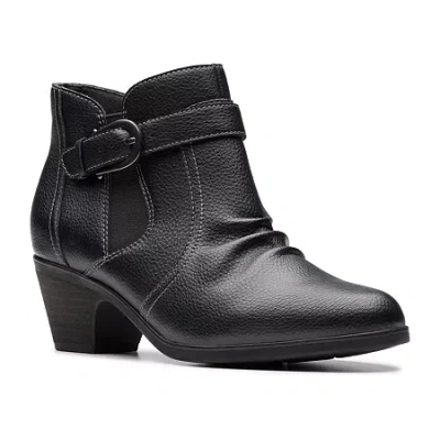 Clarks Of England Clarks Womens Emily Opal Stacked Heel Dress Boots In Black