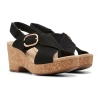 Clarks Of England Clarks Womens Giselle Dove Wedge Sandals In Black