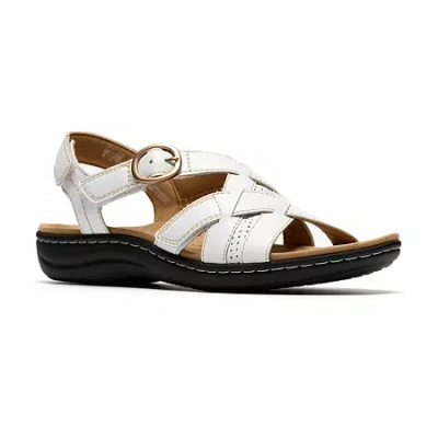 Clarks Of England Clarks Womens Laurieann Flat Sandals In White
