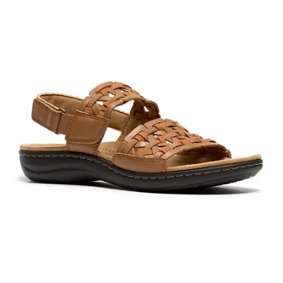 Clarks Of England Clarks Womens Laurieann Lily Adjustable Strap Flat Sandals In Brown